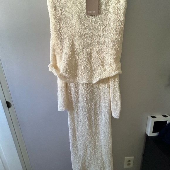 Meshki Marisol Boucle Maxi Dress - Ivory - Picture 2 of 10